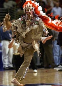 Chief Illiniwek, a modern interpretation of the tribe that once lived in the Chicago area.