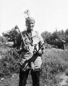 This photo from 1928 is of a Potawatomi Chief named Dick King. Taken on Parry Island, Ontario by Frederick Johnson. Credit: Smithsonian Collections