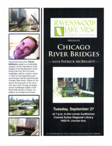 Author talk Chicago River Bridges, September 27